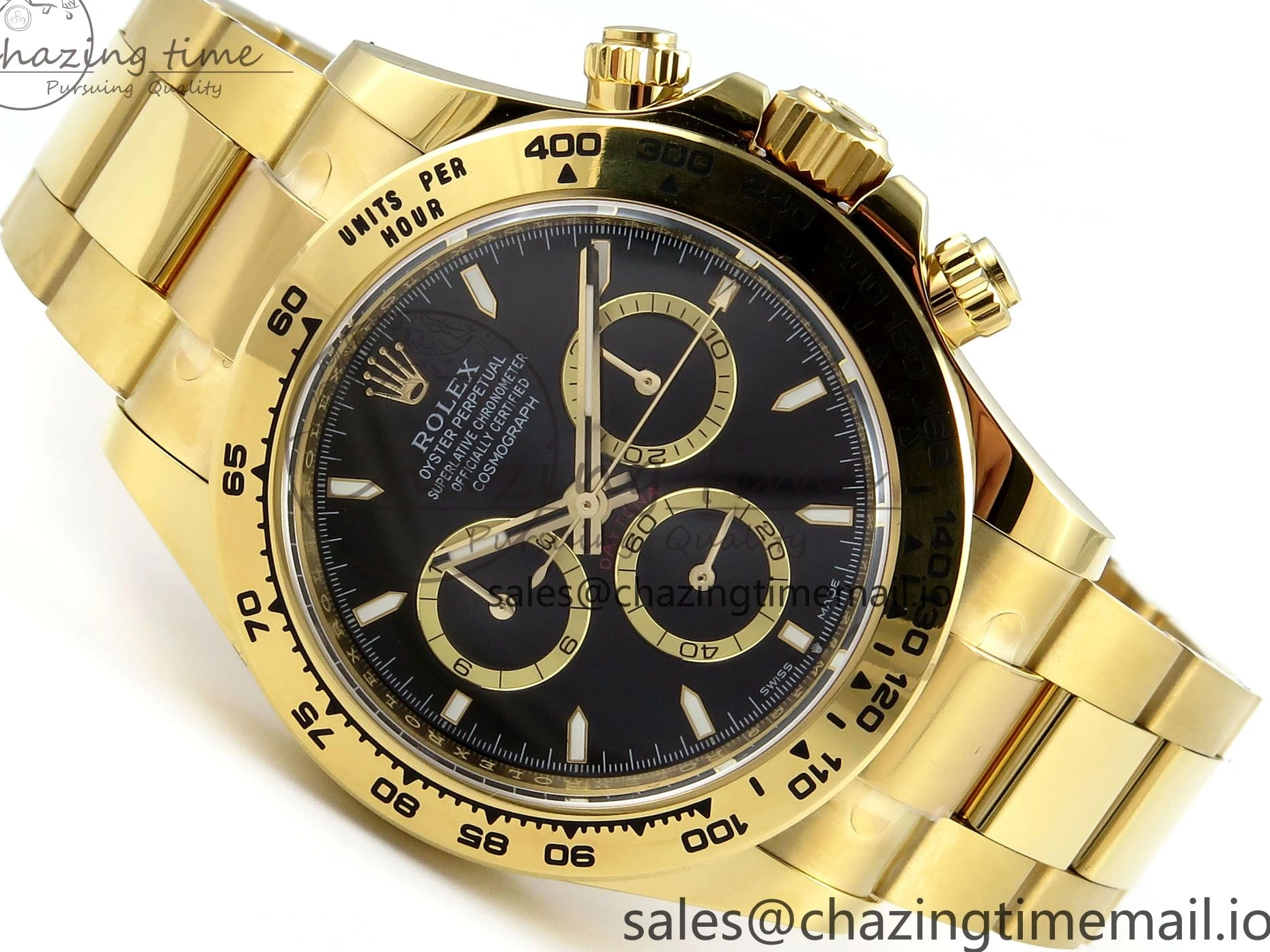 MiroTime 0305 TimelessDesign Daytona 126508 APSF 1:1 Best Edition Black Dial on YG Braclet SH 742